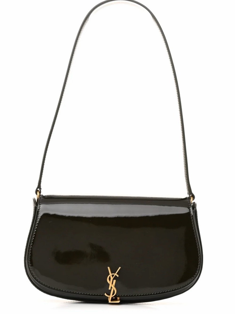 SAINT LAURENT VOLTAIRE SHOULDER BAG DARK VINEYARD PATENT LEATHER GOLD YSL NEW’26